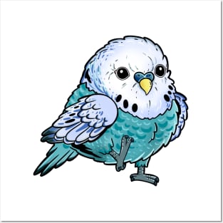 Blue Budgie - Birb Gift for Bird Lovers and Pet Owners Posters and Art